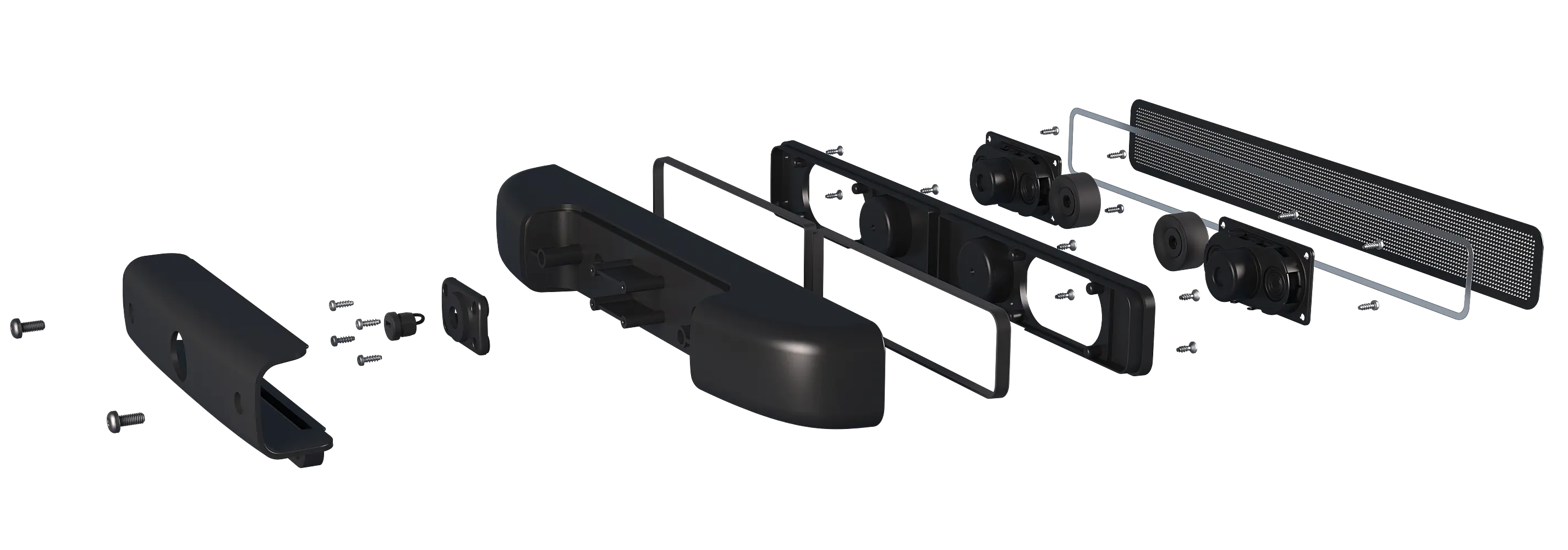 Elo Rigid Mount – Exploded View (Rear)