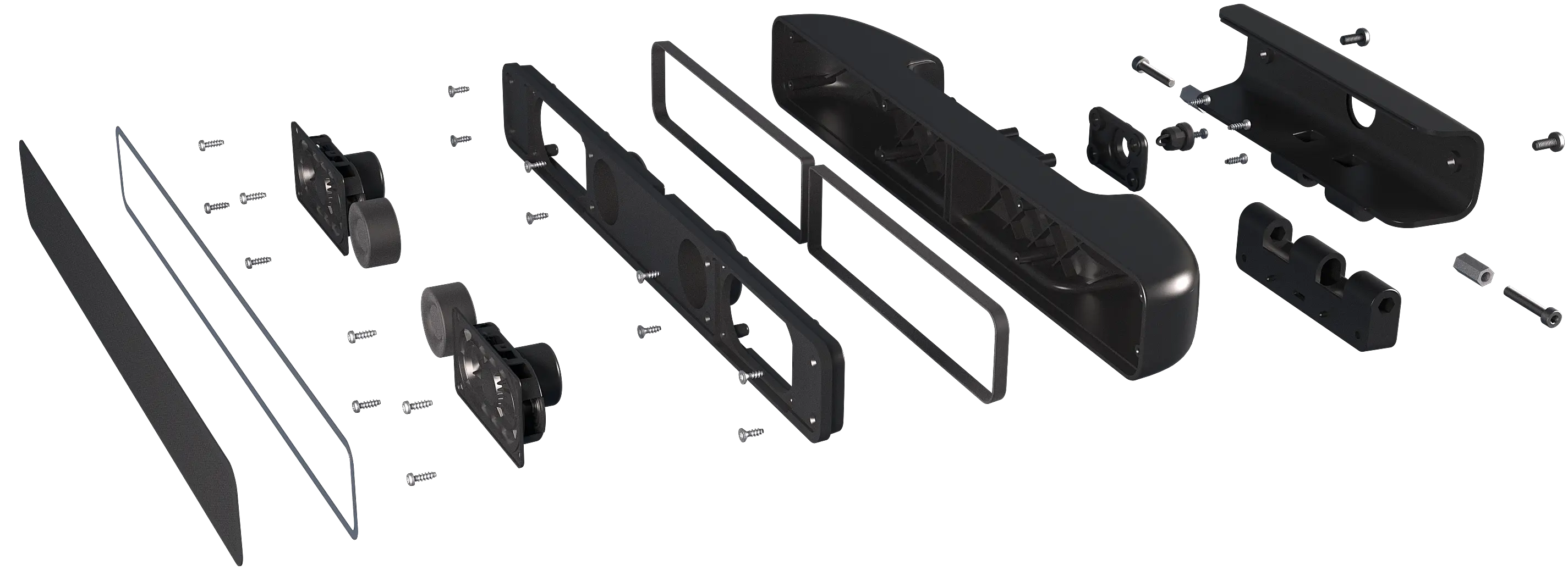 MicroTouch Flex Mount – Exploded View (Front)