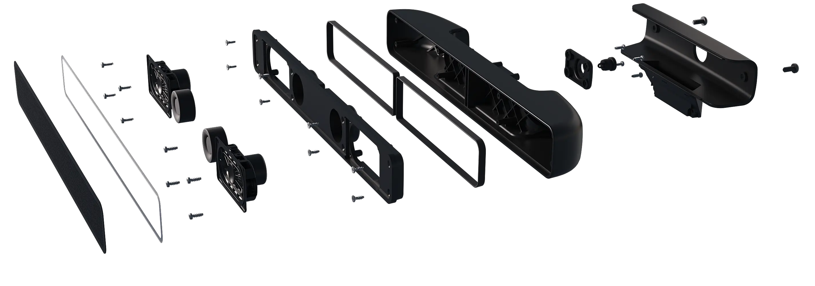 Zebra Rigid Mount – Exploded View (Front)